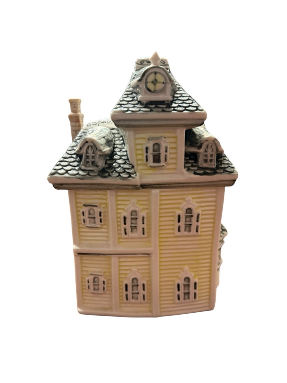 Vintage Victorian House Ceramic Cookie Jar Canister - Picture 3 of 8